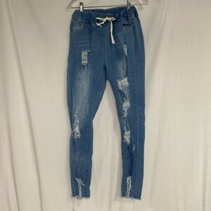 Distressed Blue Women's Jeggings